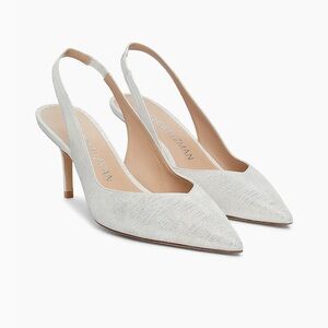 Stuart Weitzman Eva 75MM Leather Slingback Pumps